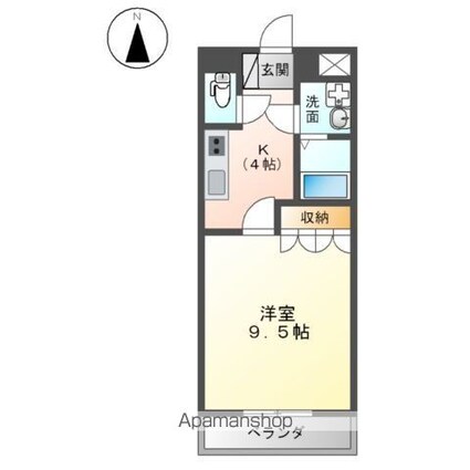ハーベスト南畝[1K/30.96m2]の間取図