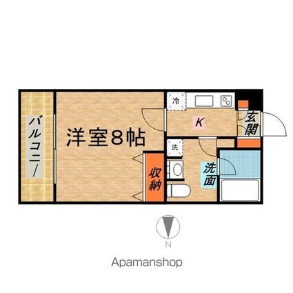 サンフル押上Ⅰ[1K/24.82m2]の間取図