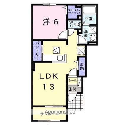 ヴェスティートⅢ[1LDK/50.12m2]の間取図