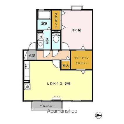 カンパーニュ　Ｃ[1LDK/47.69m2]の間取図