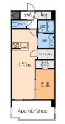 ＡＮＮＥＸ道後湯築[1LDK/39.68m2]の間取図