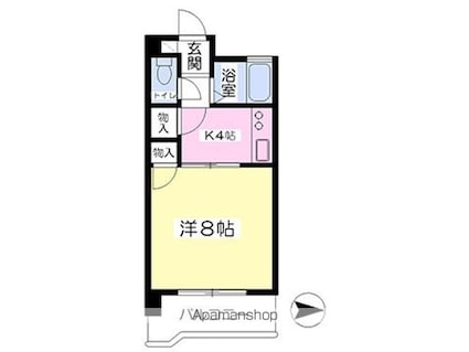 てらかわビル[1K/26.28m2]の間取図
