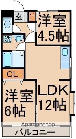グランドール岡野 Aの間取り写真