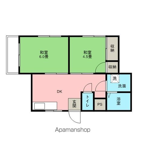 北町コーポ3号棟の間取り写真