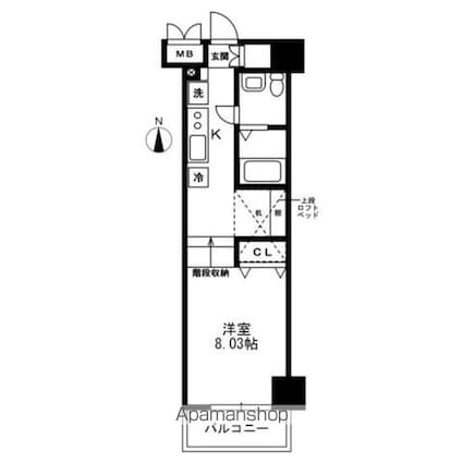 レジディア上野御徒町[1K/29.51m2]の間取図