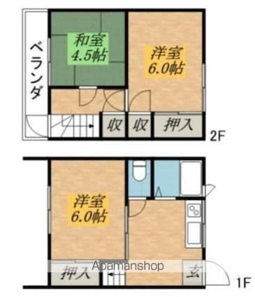 みなとコーポ神栖[3DK/49.5m2]の間取図