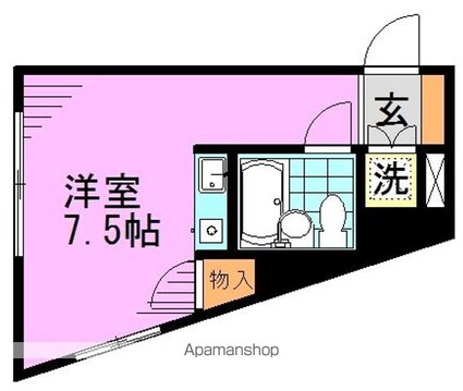 Ｋ－ＦＬＡＴ[1R/22m2]の間取図