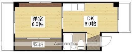 オイスタービル[1DK/25m2]の間取図