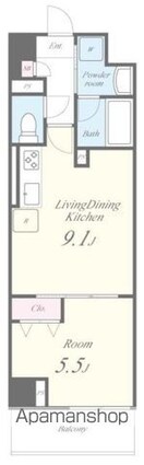 Ｖｉｌｌａ　Ｂｌａｎｃｈｅ[1LDK/35.57m2]の間取図