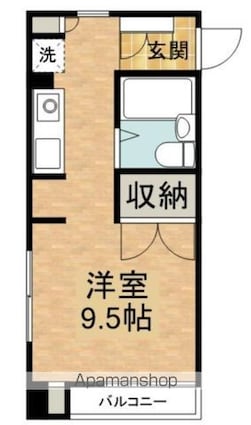 コーポかすが[1K/24.16m2]の間取図