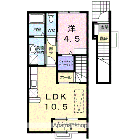長岡市 2階建 築18年の間取り写真