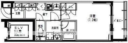 Ｓ－ＲＥＳＩＤＥＮＣＥ曳舟[1K/26.23m2]の間取図