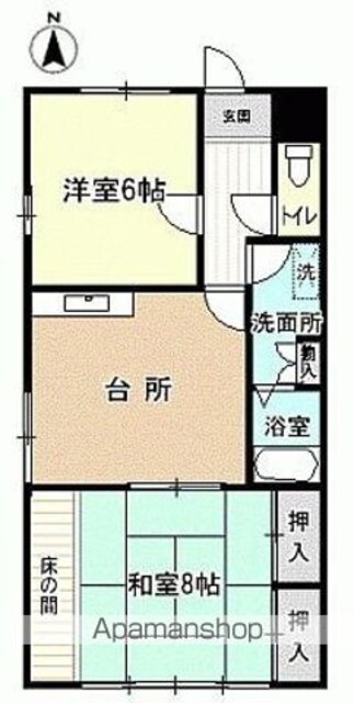 第１エミネンス作町[2DK/59.4m2]の間取図