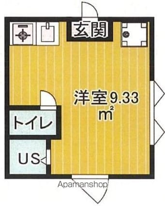 フェリスホープ[1R/9.33m2]の間取図