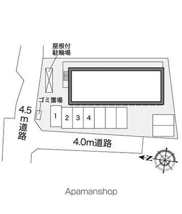 レオパレス恵夢伍番館[1K/22.35m2]の配置図