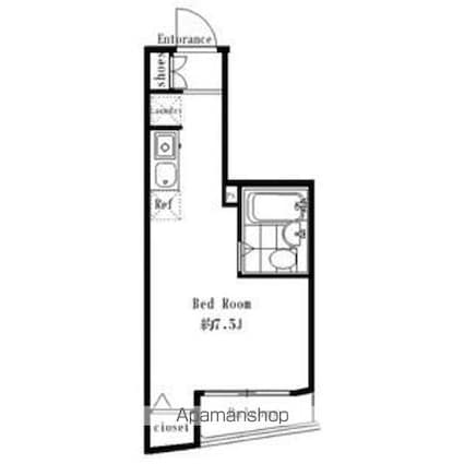 シンシア新宿落合[1R/19.86m2]の間取図