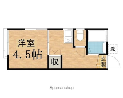 シャルマンちば[1K/18.63m2]の間取図