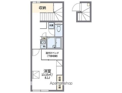 レオパレスリムジン[1K/28.02m2]の間取図