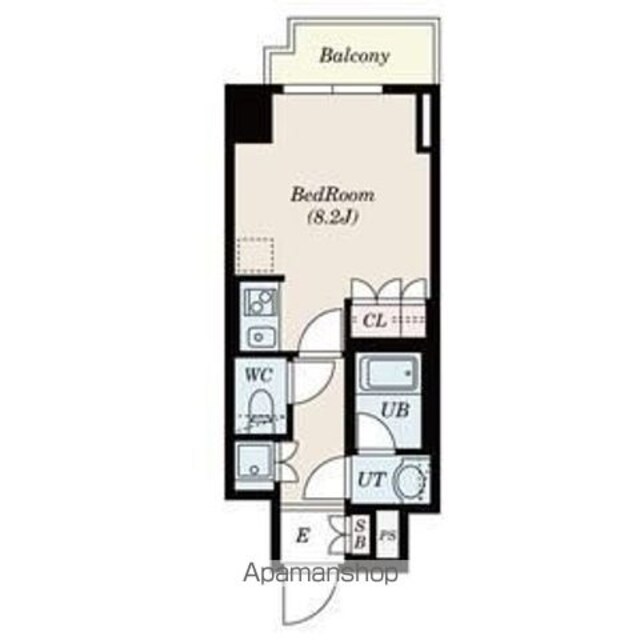 ＳーＦＯＲＴ中板橋[1R/24.95m2]の間取図