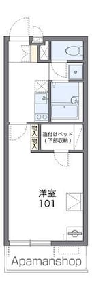 レオパレスマドンナ　Ⅱ[1K/26.08m2]の間取図