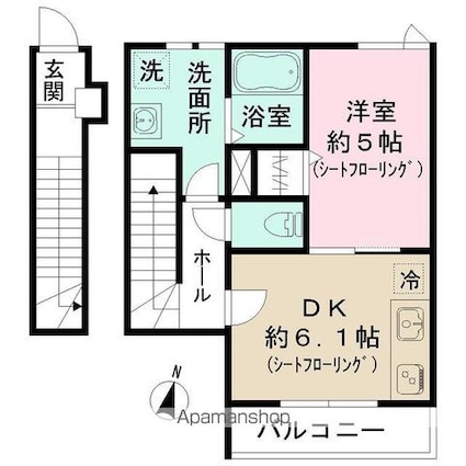 ルミナージュ（Ｌｕｍｉｎａｇｅ）新中野[1DK/37.49m2]の間取図