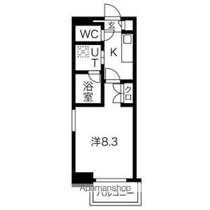 シティライフ今池[1K/25m2]の間取図