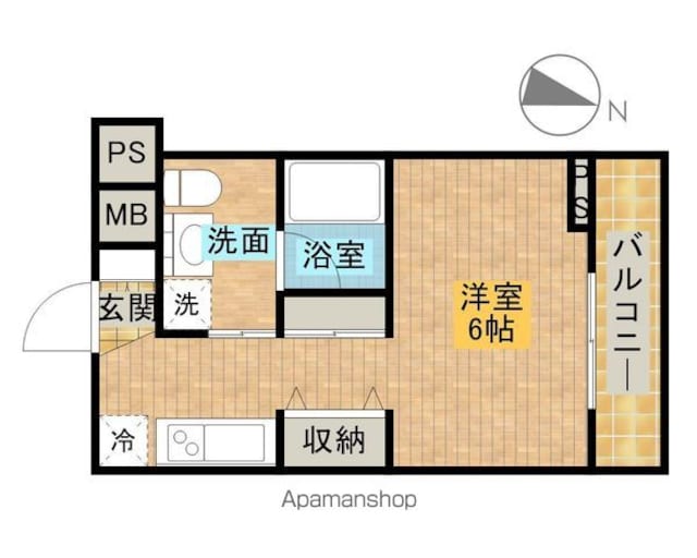 レジディア文京音羽Ⅱ[1R/22.67m2]の間取図
