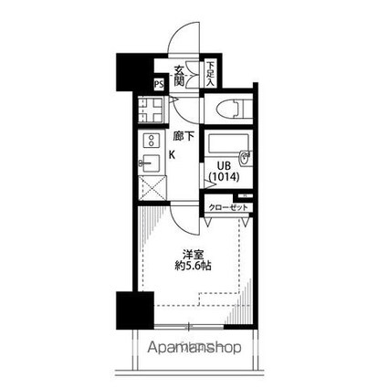 プレール・ドゥーク西大島駅前[1K/20.38m2]の間取図