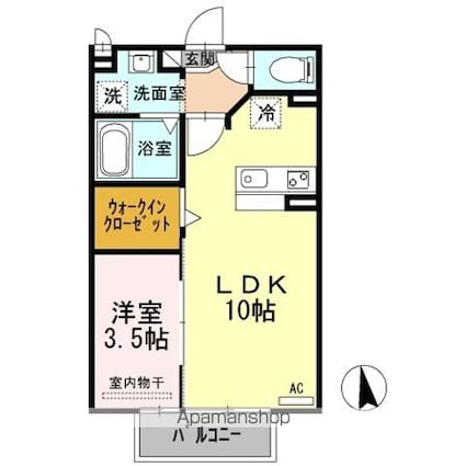 ルポゼ[1LDK/33.39m2]の間取図