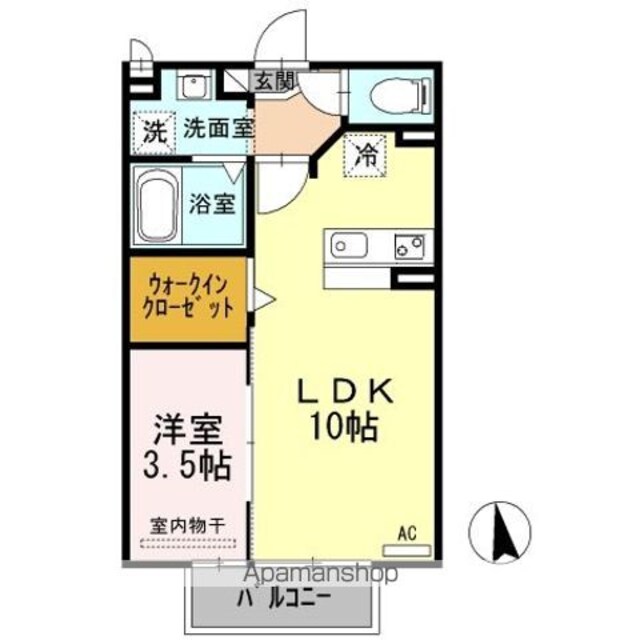 ルポゼ[1LDK/33.39m2]の間取図
