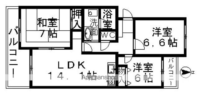 密柑山セピアコートの間取り写真