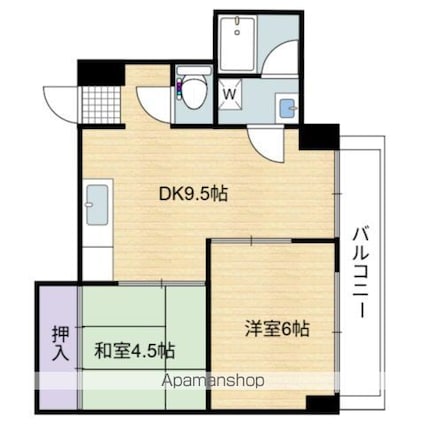 ビレッジ岩崎[2DK/45.32m2]の間取図