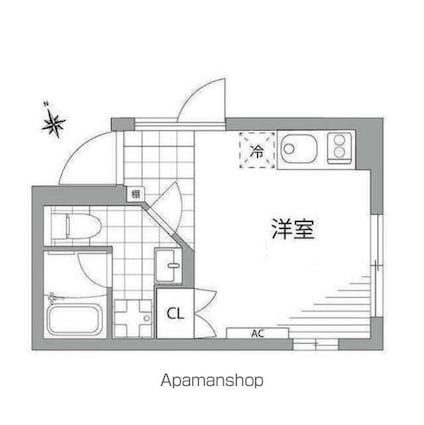 ＥＸＡＭ桜新町[1R/20.74m2]の間取図