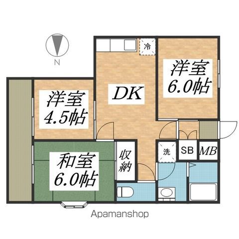 国分寺市本町のマンションの間取り