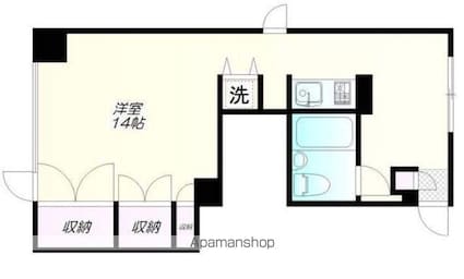 サンドエル若葉[1R/36.45m2]の間取図