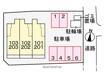 ネイバリー　タウン[1LDK/40.09m2]の配置図
