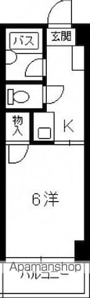 ジョイフリー皆賀[1K/20m2]の間取図