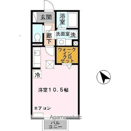 和歌山県和歌山市楠見中[1R/30.27m2]の間取図