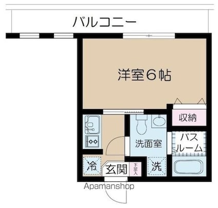ＮＳＧＡＴＥ勝どき[1K/19.09m2]の間取図