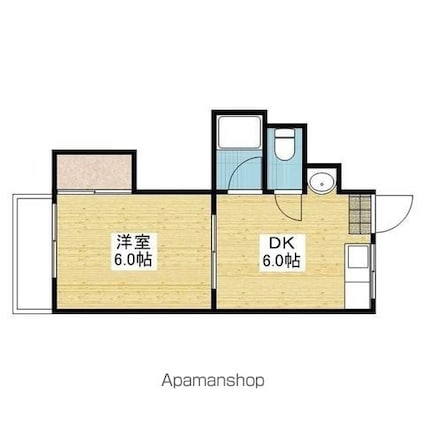 中央ハイツ[1DK/22.68m2]の間取図