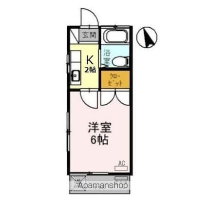 グレース蘭[1K/16m2]の間取図