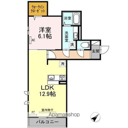サンクレール小竹向原[1LDK/47.62m2]の間取図