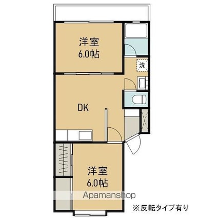 ウエストバレービレッジ[2DK/45.93m2]の間取図