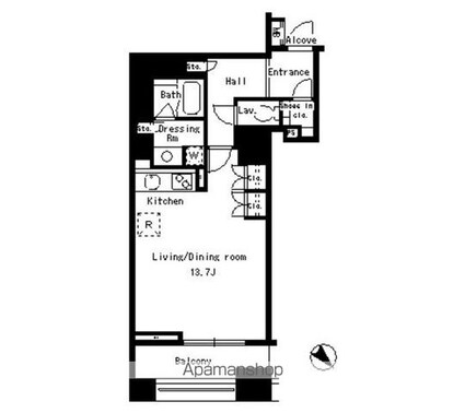 パークアクシス日本橋ステージ[1R/41.9m2]の間取図
