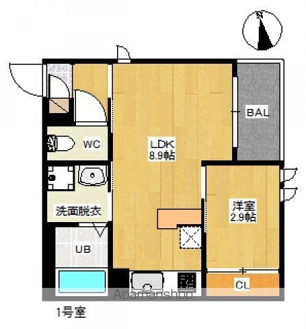 REGALEST 舟入南の間取り写真