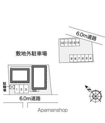 レオパレスボヌール[1K/23.18m2]の配置図