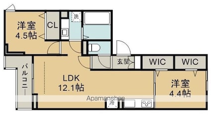 Ｄ－Ｓｅｒｅｎｏ東田町Ⅱ[2LDK/50.17m2]の間取図