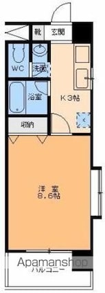 グレイスパル本町[1K/26.97m2]の間取図