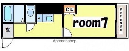 第２０深川ビル[1K/21m2]の間取図
