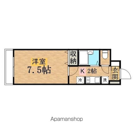ヴィラ・フェレイロ[1K/22.68m2]の間取図